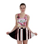 White, red and black lines Mini Skirt