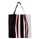 White, red and black lines Grocery Tote Bag