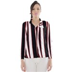 White, red and black lines Wind Breaker (Women)