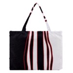White, red and black lines Medium Tote Bag