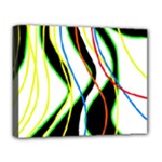 Colorful lines - abstract art Deluxe Canvas 20  x 16  