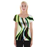 Colorful lines - abstract art Women s Cap Sleeve Top