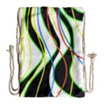Colorful lines - abstract art Drawstring Bag (Large)