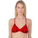 Halloween landscape Reversible Tri Bikini Top