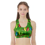 Parrots Flock Sports Bra with Border