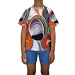 Abstract Orb Kids  Short Sleeve Swimwear