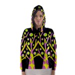 Simple colorful tree Hooded Wind Breaker (Women)