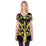 Simple colorful tree Short Sleeve Tunic 