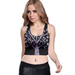 Purple magical tree Racer Back Crop Top