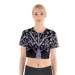 Purple magical tree Cotton Crop Top