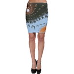 Sun-Ray Swirl Design Bodycon Skirt
