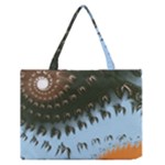 Sun-Ray Swirl Design Medium Zipper Tote Bag