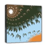 Sun-Ray Swirl Design Mini Canvas 8  x 8 