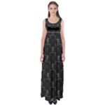 Surfing Motif Pattern Empire Waist Maxi Dress