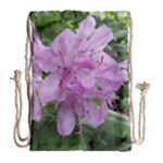 Purple Rhododendron Flower Drawstring Bag (Large)