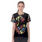 Colorful abstract spot Women s Sport Mesh Tee