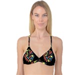 Colorful abstract spot Reversible Tri Bikini Top