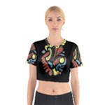 Colorful abstract spot Cotton Crop Top