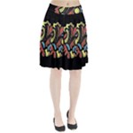 Colorful abstract spot Pleated Skirt
