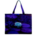 Lotus Flower Magical Colors Purple Blue Turquoise Zipper Mini Tote Bag