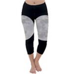 Full Moon at night Capri Winter Leggings 