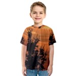 Christmas tree and sunset Kids  Sport Mesh Tee