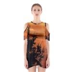 Christmas tree and sunset Cutout Shoulder Dress