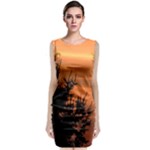 Christmas tree and sunset Classic Sleeveless Midi Dress