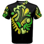 Yellow and green spot Men s Cotton Tee