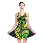 Yellow and green spot Reversible Skater Dress