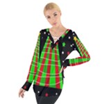 Xmas tree  Women s Tie Up Tee