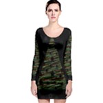 Xmas tree 2 Long Sleeve Bodycon Dress