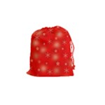 Red Xmas desing Drawstring Pouches (Small) 