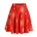 Red Xmas desing High Waist Skirt