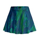Green and blue design Mini Flare Skirt