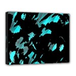 Painter was here - cyan Canvas 14  x 11 