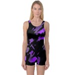 Painter was here - purple One Piece Boyleg Swimsuit