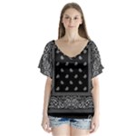 Img 0851 V-Neck Flutter Sleeve Top