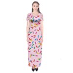 Foodpaper01 05 Short Sleeve Maxi Dress