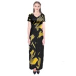 Painter was here - yellow Short Sleeve Maxi Dress
