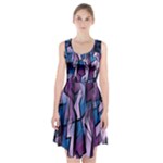 Purple decorative abstract art Racerback Midi Dress