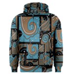 Blue and brown abstraction Men s Pullover Hoodie