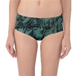 Green town Mid-Waist Bikini Bottoms