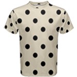 Polka Dots - Black on Pearl Brown Men s Cotton Tee