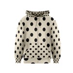 Polka Dots - Black on Pearl Brown Kid s Zipper Hoodie