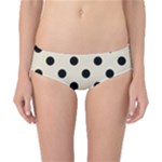 Polka Dots - Black on Pearl Brown Classic Bikini Bottoms