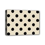 Polka Dots - Black on Pearl Brown Mini Canvas 7  x 5  (Stretched)