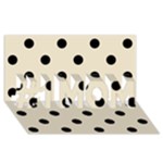 Polka Dots - Black on Pearl Brown #1 MOM 3D Greeting Cards (8x4)