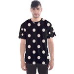 Polka Dots - Pearl Brown on Black Men s Sport Mesh Tee