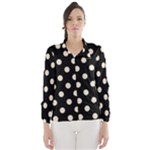 Polka Dots - Pearl Brown on Black Wind Breaker (Women)